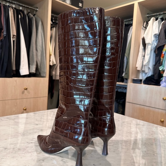 Dear Frances Brown Croc Boot size 39 - Picture 2 of 7